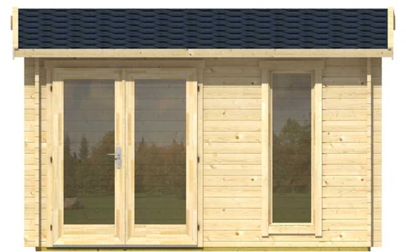 Ξύλινο Σπίτι ΦΑΙΔΡΑ 350 x 300cm - Πρόσθια Όψη